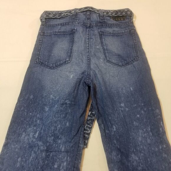 Tortoise Wide Leg Distressed Frayed Hem Jeans Size 25 - Picture 4 of 6
